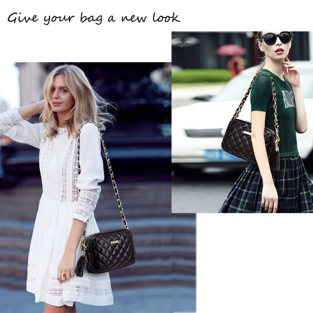 Strap Chanel Style Chain - Faux Leather - Replacement for Crossbody Shoulder Bag - Picture 6 of 8